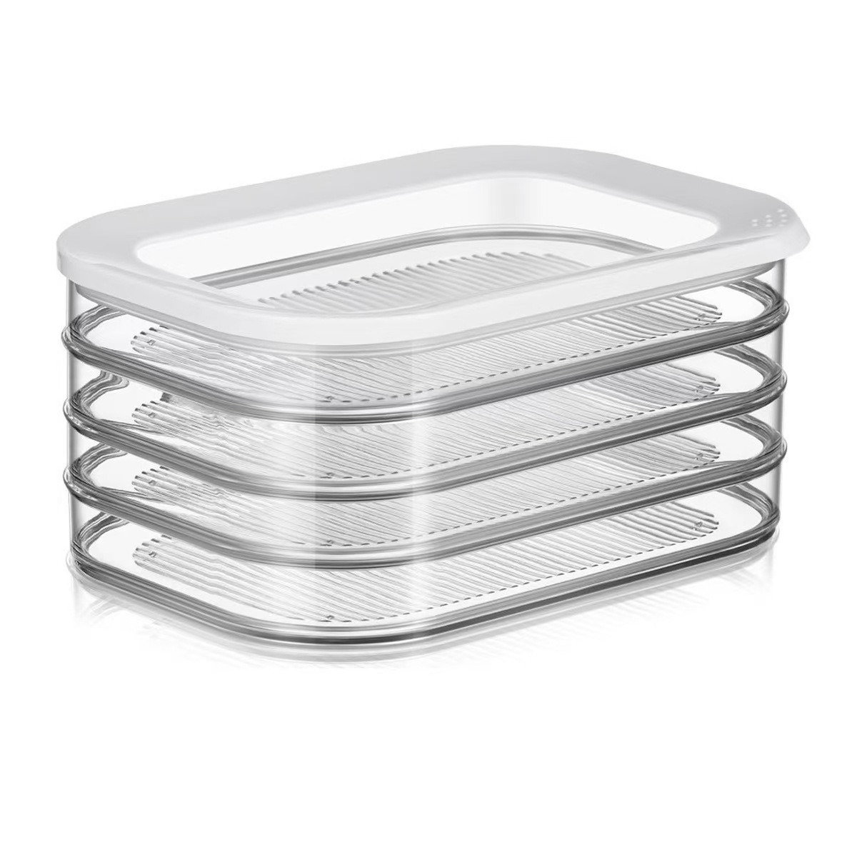 🥗 🧊 Stapelbare Frischhaltedose mit Deckel für Kühlschrank und Gefrierfach