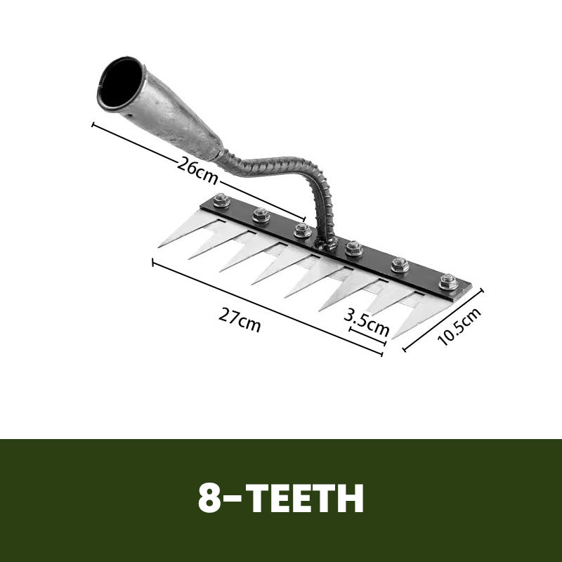 đż 50% OFF NOW! 𧤠5/6/7/8 Unkrautrechen mit Gartenzähnen aus Karbonstahl â Langlebig, Ergonomischer Griff & Effizientes Jäten đą