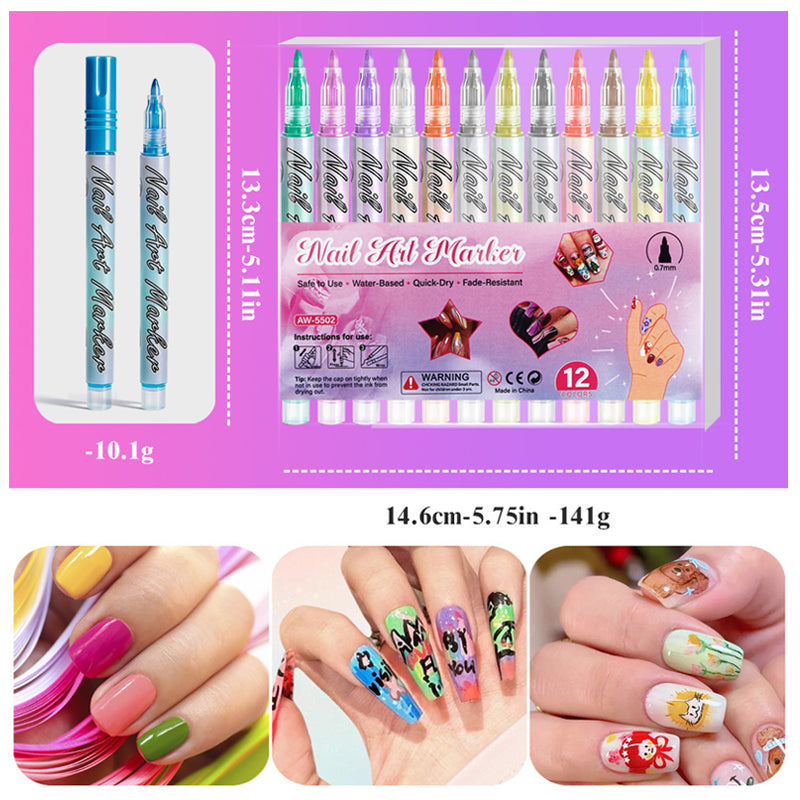 ✨🎅Weihnachtsangebote – Nur für kurze Zeit!⏰12er-Set Acryl-Nagelkunst-Stifte