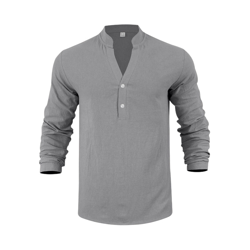 🔥Solange der Vorrat reicht 50 % Rabatt!🎉Lässiges Henley-T-Shirt für Herren