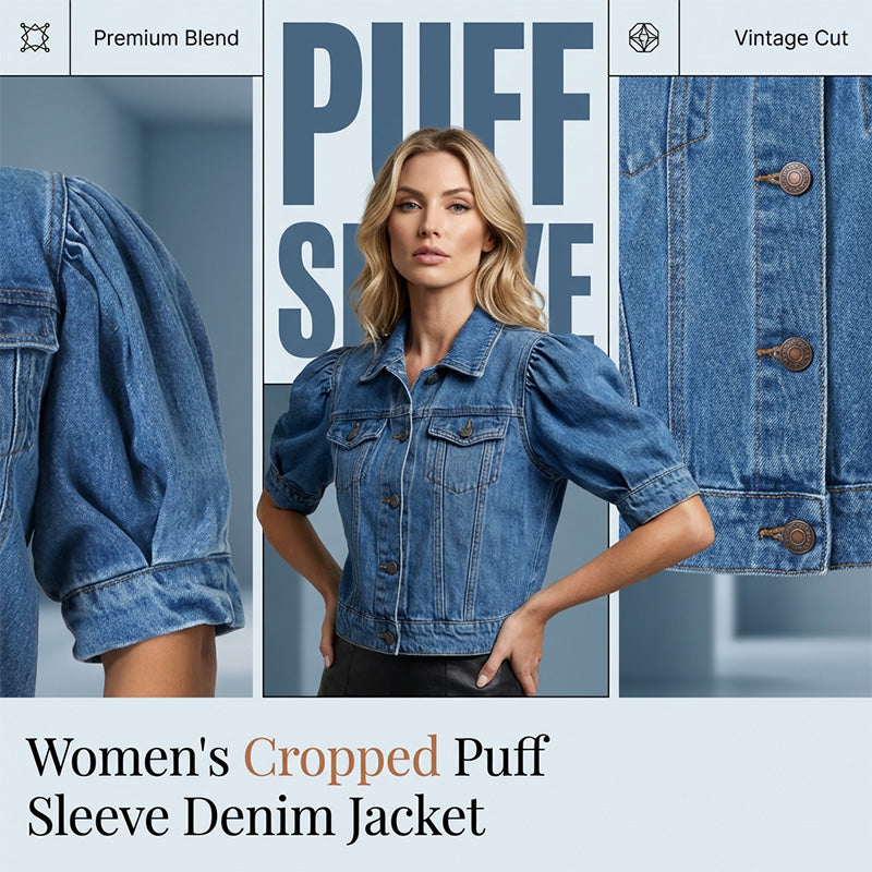 🌞🔥 SOMMER 2026 NEUHEIT: -50% 💥 Damen Jeansjacke mit kurzen Puffärmeln – lässig, modern & vielseitig kombinierbar 👗✨