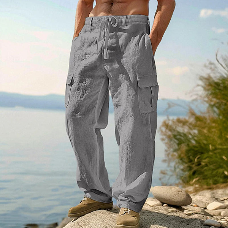 🔥Solange der Vorrat reicht 55% Rabatt!🎉Lässiger Komfort: Cargo-Hose aus Baumwolle & Leinen 🌿✨