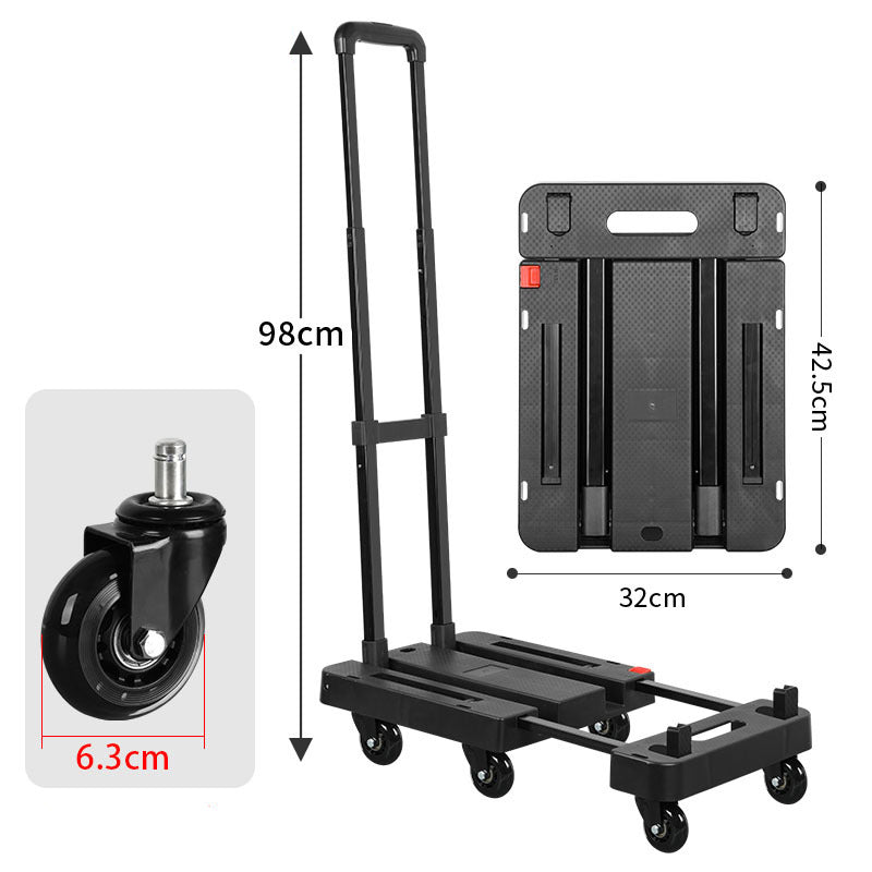 🛒 50% RABATT! 🚛 Faltbare Sackkarre – 150 kg Tragkraft & leise PU-Räder – Teleskopgriff & Sicherheitsriegel – kompakt & platzsparend 💪🔇📦✨
