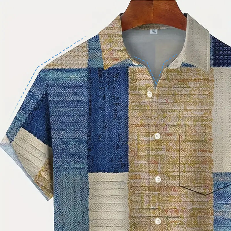 đđż 50% RABATT! Herren Kontrast-Muster Hemd â Lässiges Freizeithemd fĂźr Alltag & warme Tage â Modern, bequem & vielseitig â¨
