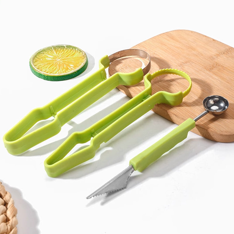 🔥2026 HEISSER VERKAUF🥳💞Über 50.000 verkauft! 🛡️3-in-1 Melonenausstecher-Set aus Edelstahl