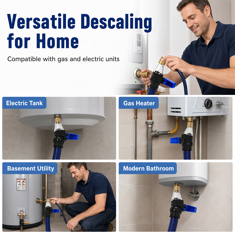 Reinigungswerkzeug für Warmwasserbereiter – ohne Demontage, für Gas- & Elektrosysteme 🛠️💧