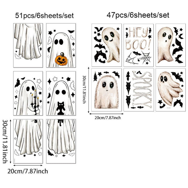 👻 Halloween-Geister-Fensterfolie im Angebot – beidseitig bedruckt, wiederverwendbar & ohne Kleber 🎃