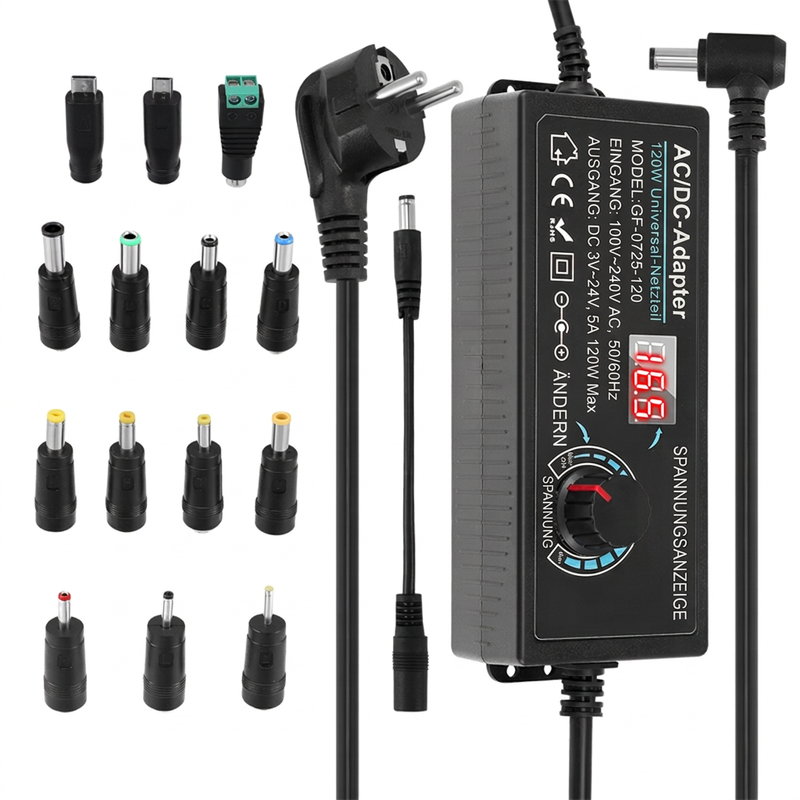 Einstellbares 3V-24V 3A Universal-AC/DC-Netzteil