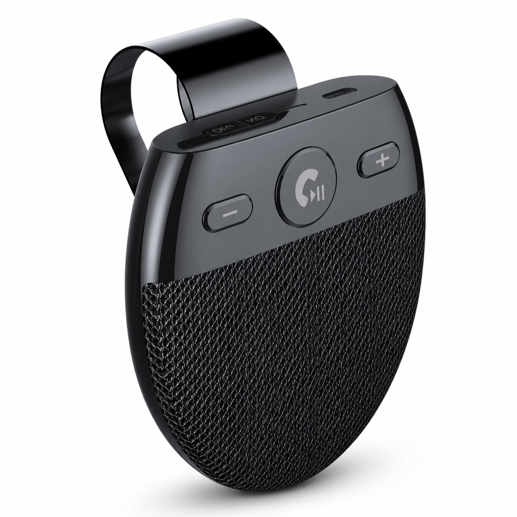 ⏰SP11 Auto-Sonnenblende Bluetooth Freisprecheinrichtung mit vibrationsaktiviertem automatischem Einschalten, A2DP-Unterstützung und Sprachansage der Anrufer-ID
