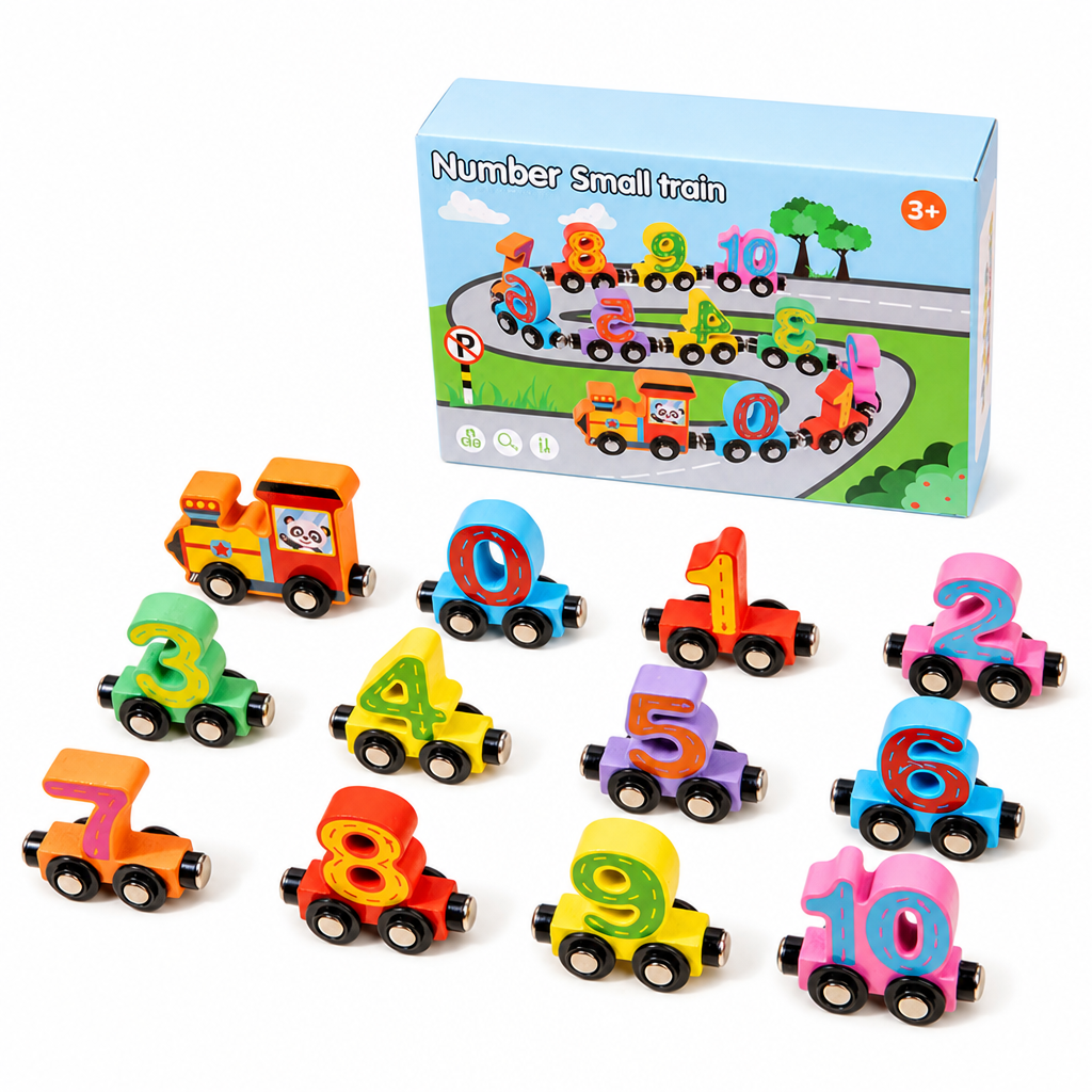 📢📢 50 % Rabatt!! 🚂Magnetischer Zahlenzug aus Holz, Lernspielzeug für Kleinkinder, perfektes Geschenk für Jungen und Mädchen🎁