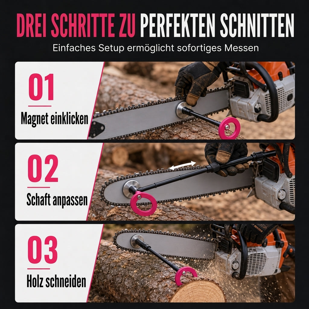 Kettensägen-Anriss- und Ausrichtungswerkzeug für Holzschnitt