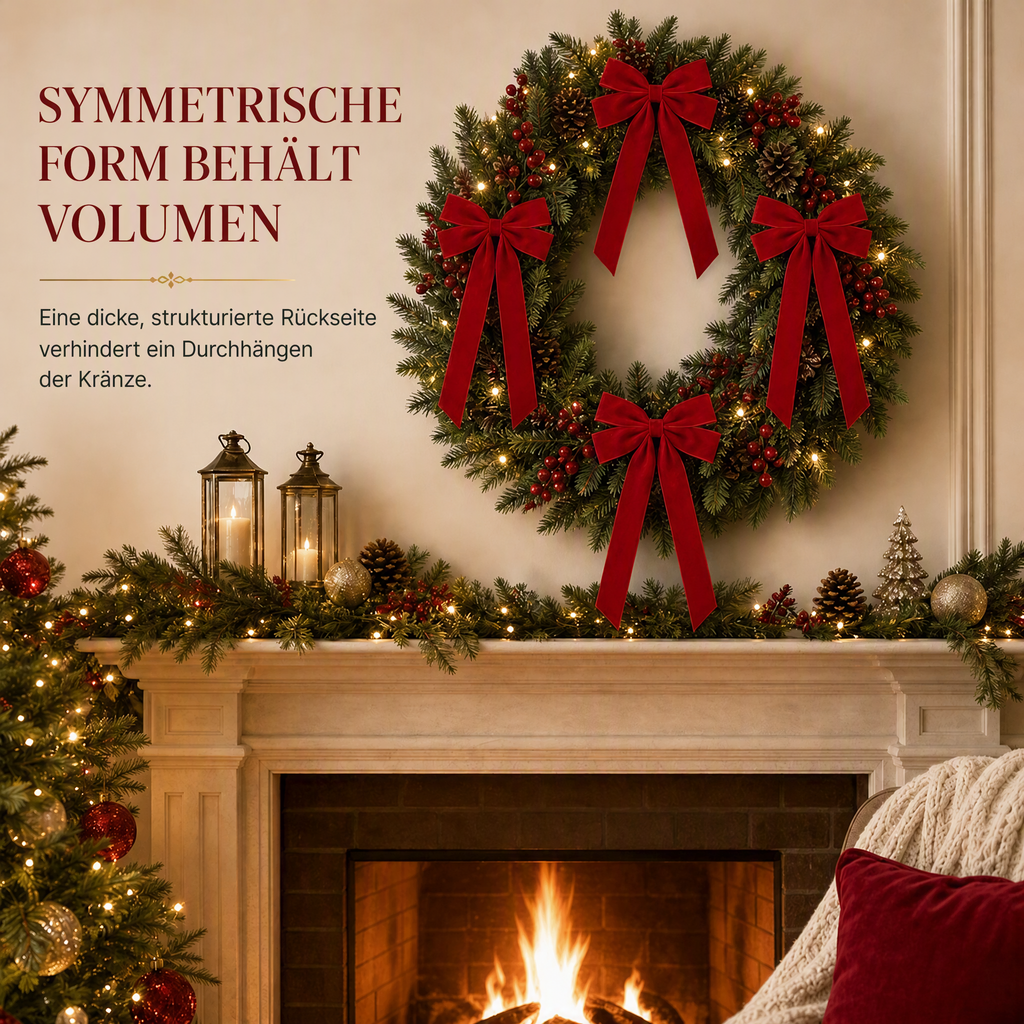 Große Samtschleifen für den Weihnachtsbaum