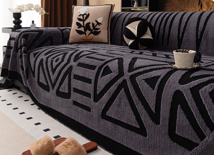 💥💥50% RABATT 2026!🛋️✨Plüsch Sofaüberwurf - Extra Dicke & Rutschfeste Decke mit Elastischen Kanten für Herbst und Winter 🍂❄️