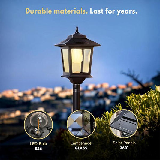 💡 🏡 Terrassenweg Hinterhofgarten Veranda-Dekoration Stehlampe – Wasserdicht, Automatisch & Stimmungsvoll 🌿