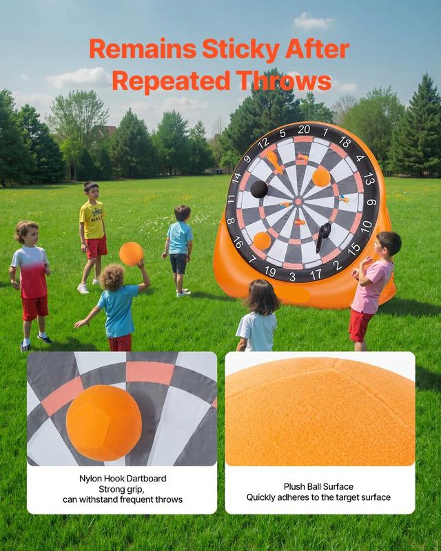 💥 HEUTE: 50% RABATT + GRATIS VERSAND!🎯Riesige Fußball-Dartscheibe (aufblasbar) – Familienspaß in 3 Min. ⚽