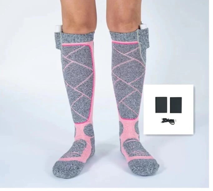 🔥🧦 Waschbare, wiederaufladbare Heizsocken für Damen & Herren – zuverlässige Wärme für kalte Füße, Winter und Outdoor-Aktivitäten ✨