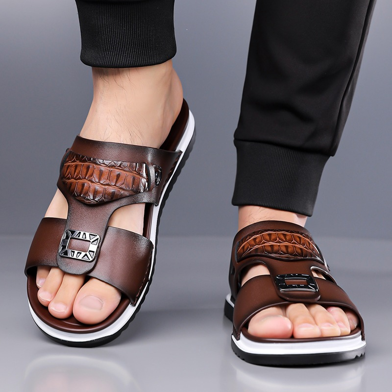 👞💨 50% RABATT! Atmungsaktive Schlupfsandalen für Herren – Weiches Kunstleder, vielseitig kombinierbar für warme Tage ☀️