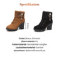 👢 Warm gefütterte Damenstiefeletten mit Blockabsatz