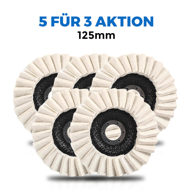 ✨ KAUFE 1, ERHALTE 1 GRATIS ! 🔧 Polierscheibe aus Wollfilz – Einfach zu Handhaben, Schonend für Oberflächen & Professionelles Ergebnis 🧽