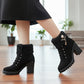 👢 Warm gefütterte Damenstiefeletten mit Blockabsatz