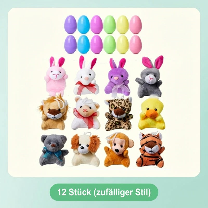 🐰 50% RABATT! 🥚 Vorgefüllte Ostereier mit Plüschtieren – Weiches Plüschtier innen, Buntes Design & Perfekt für die Ostereiersuche 🐣
