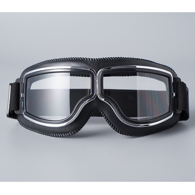🔥50 % Rabatt🔥 Vintage Motorradbrille – UV-Schutz, antibeschlagend & verstellbarer Riemen – Sicherer Look für jede Fahrt 🌟