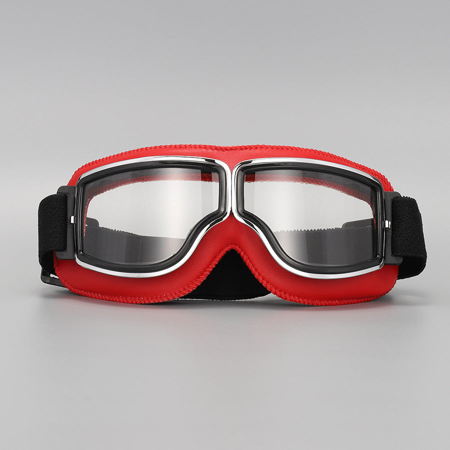 🔥50 % Rabatt🔥 Vintage Motorradbrille – UV-Schutz, antibeschlagend & verstellbarer Riemen – Sicherer Look für jede Fahrt 🌟