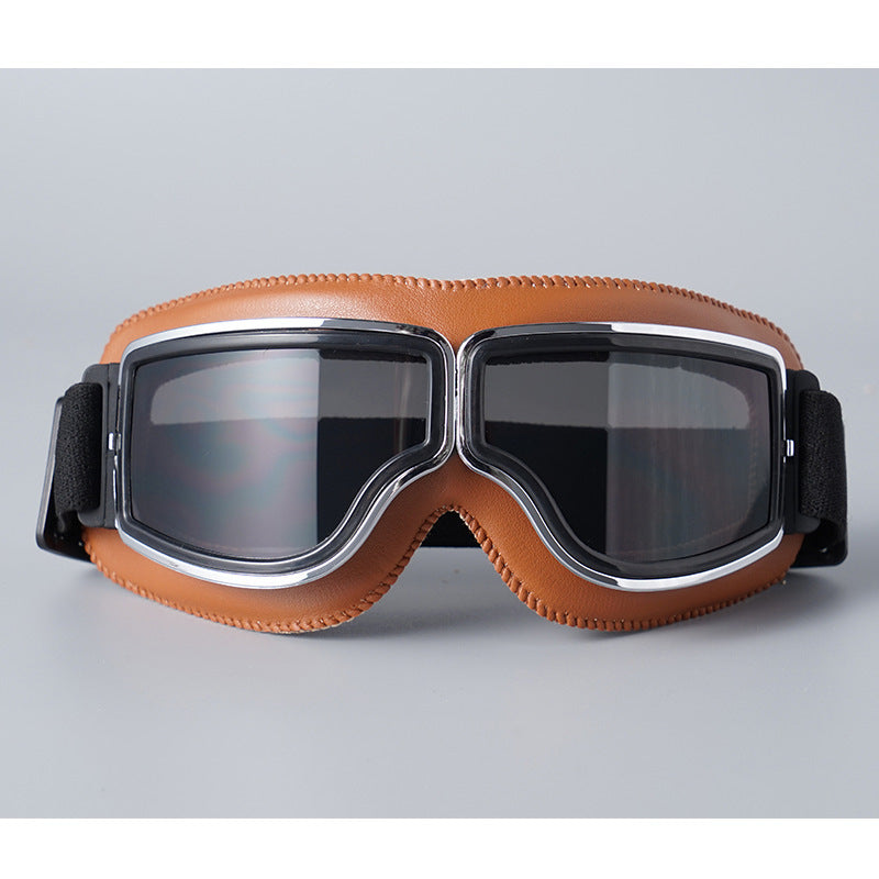 🔥50 % Rabatt🔥 Vintage Motorradbrille – UV-Schutz, antibeschlagend & verstellbarer Riemen – Sicherer Look für jede Fahrt 🌟