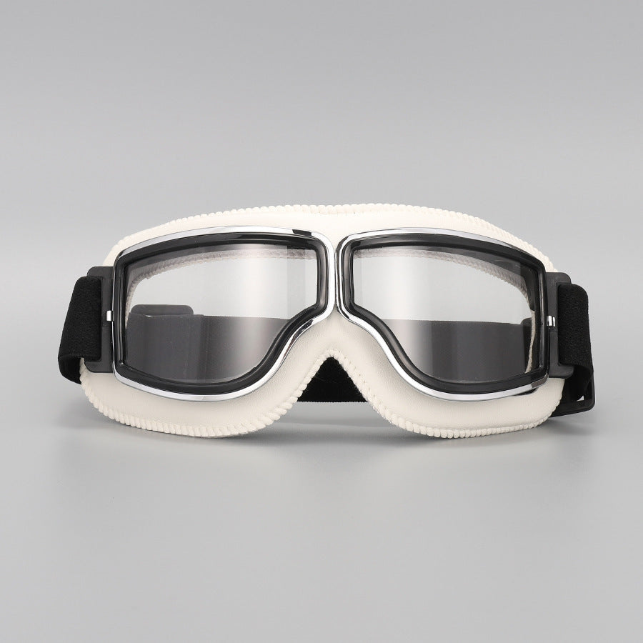 🔥50 % Rabatt🔥 Vintage Motorradbrille – UV-Schutz, antibeschlagend & verstellbarer Riemen – Sicherer Look für jede Fahrt 🌟
