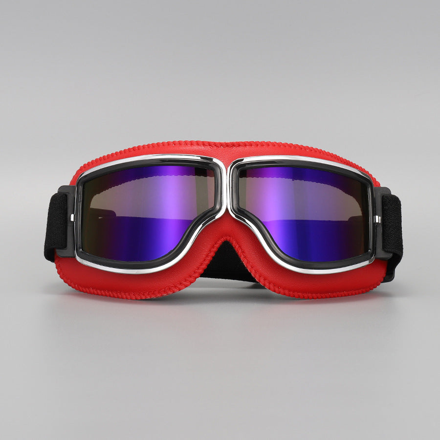 🔥50 % Rabatt🔥 Vintage Motorradbrille – UV-Schutz, antibeschlagend & verstellbarer Riemen – Sicherer Look für jede Fahrt 🌟