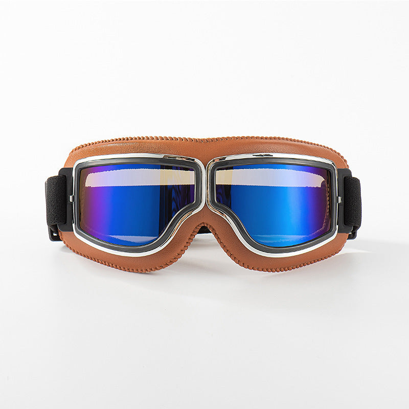 🔥50 % Rabatt🔥 Vintage Motorradbrille – UV-Schutz, antibeschlagend & verstellbarer Riemen – Sicherer Look für jede Fahrt 🌟