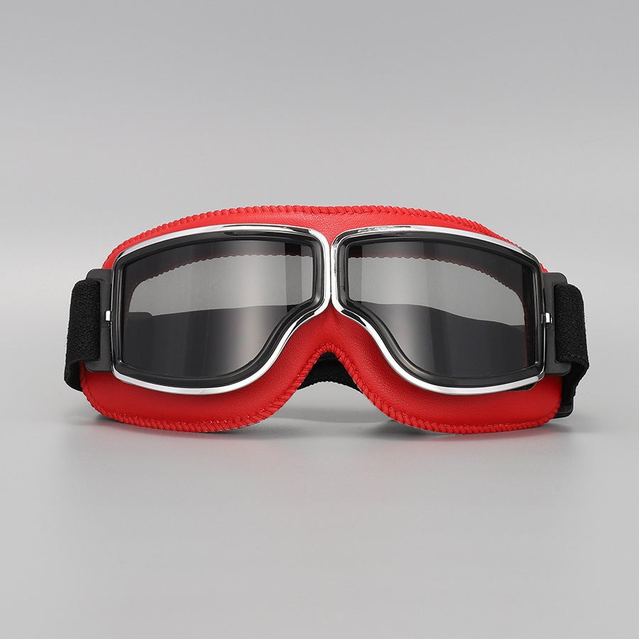 🔥50 % Rabatt🔥 Vintage Motorradbrille – UV-Schutz, antibeschlagend & verstellbarer Riemen – Sicherer Look für jede Fahrt 🌟