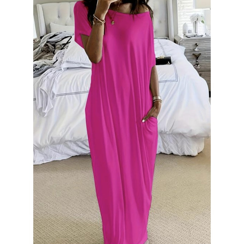 👗 55% RABATT! ✨ Luftiges Langärmliges Maxikleid mit Taschen – Perfekt Für Heiße Tage & Reisen, Leicht & Bequem 🌿