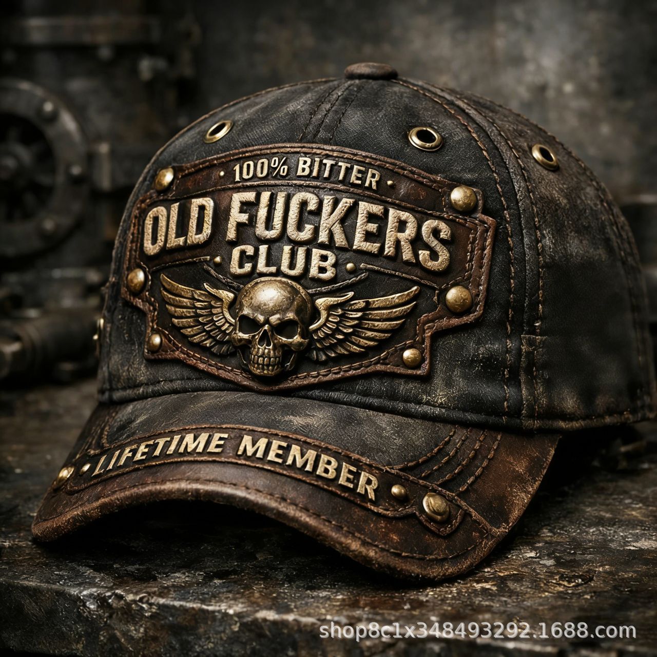 Neujahr 2026 · 50 % Rabatt 🖤Old Fuckers Club Vintage Kappe，Erhältlich sowohl als 3D-gedruckte als auch als handgestickte Version.