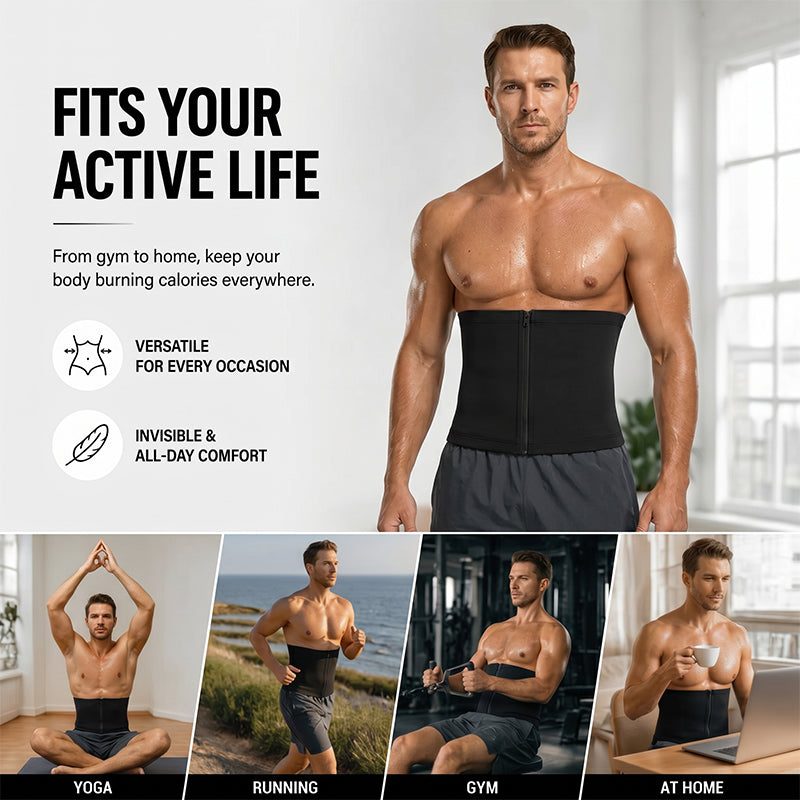 🏃‍♂️ LIMITED-TIME 57% RABATT! ✨ Taillentrainer-Schweißgürtel für Männer – Kompression, Schlank ✨