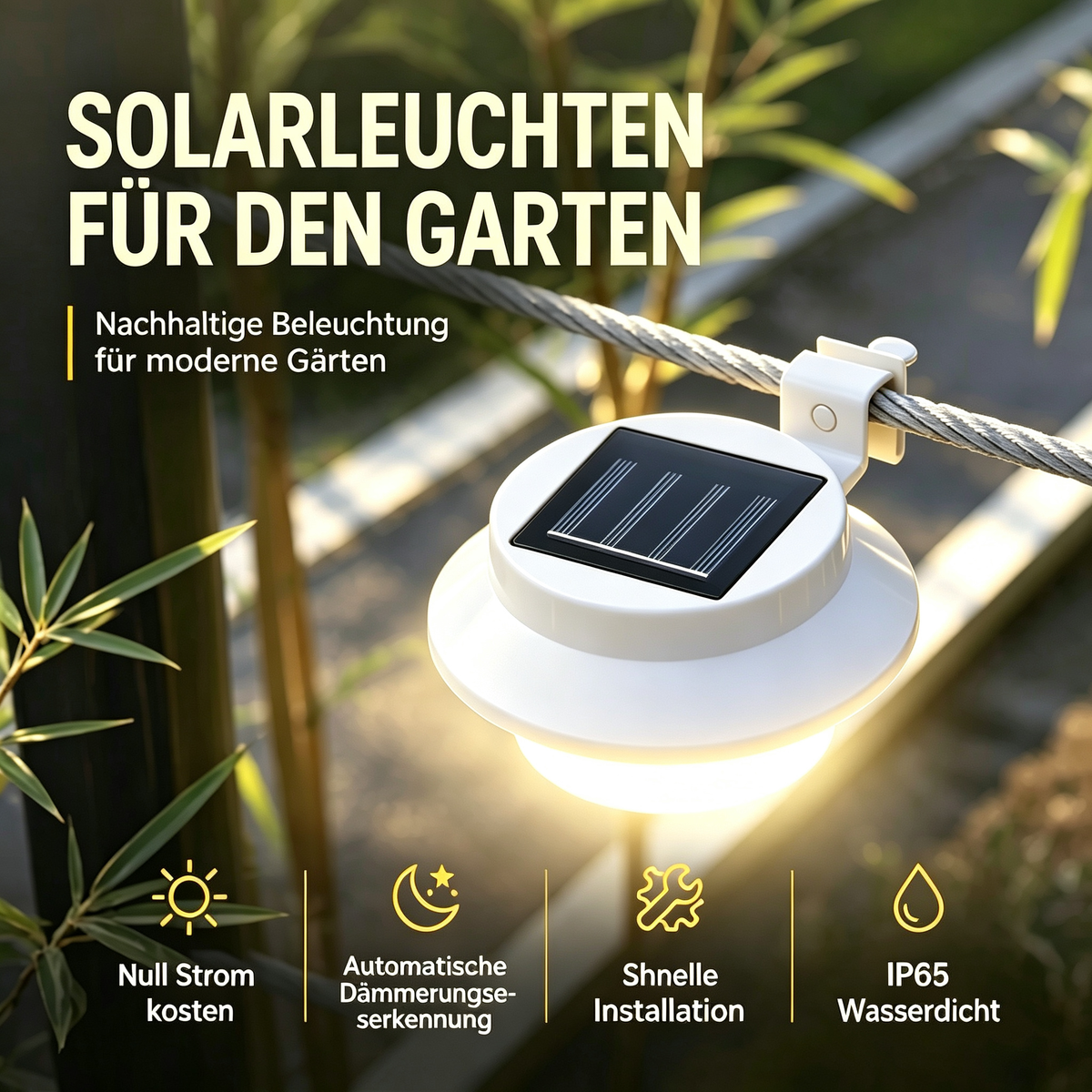 ☀️Youtube Sale 35% RABATT💡Wasserdichte solarbetriebene LED-Außenleuchten für Dachrinnen und Wände