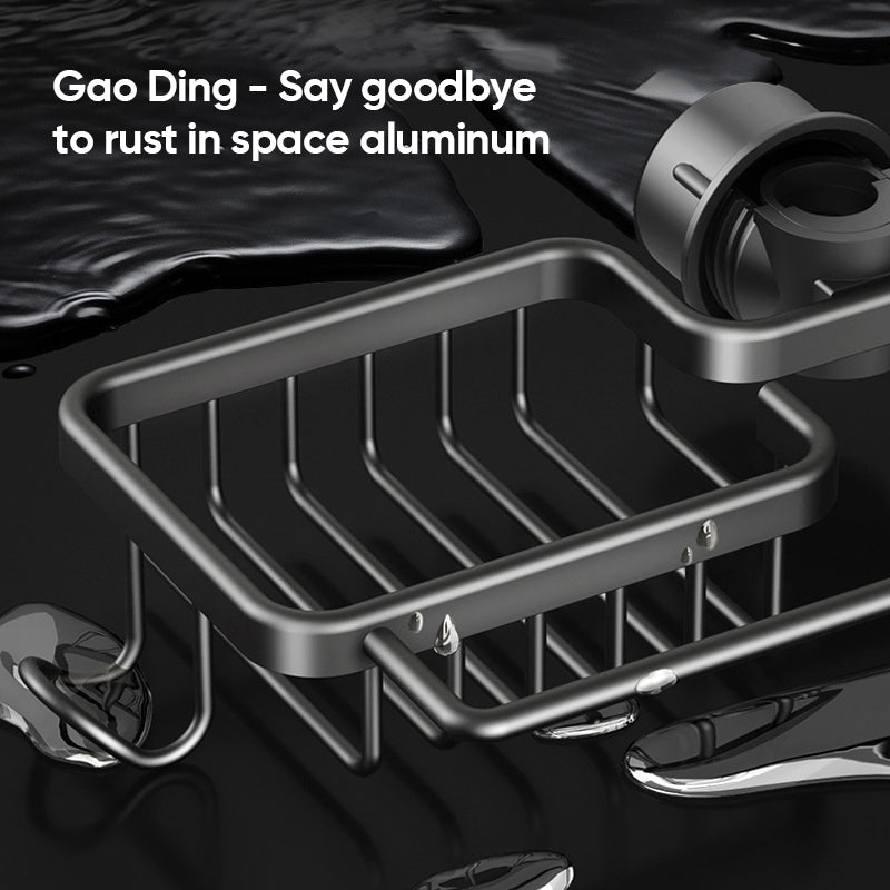 🔥 HOT SALE! Rostfreie Wasserhahn-Ablage aus Weltraum-Aluminium – Schluss mit Rost & Chaos am Waschbecken – langlebig, stabil & ideal für Küche & Bad 🚿✨