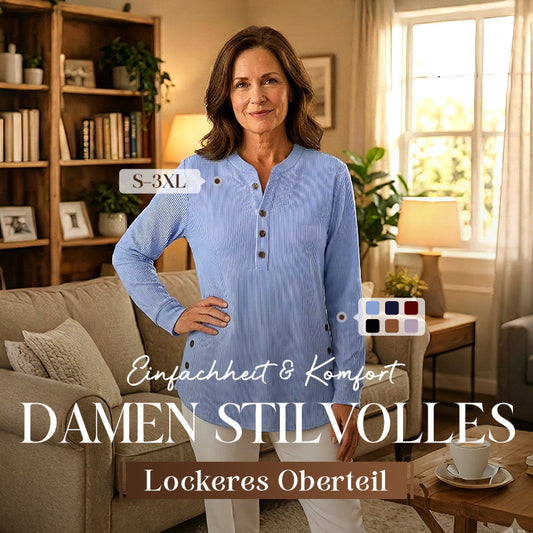 ✨🎅Weihnachtsangebote – Nur für kurze Zeit!⏰Langärmeliges, locker gestricktes Sweatshirt aus einfarbigem Material mit Rundhalsausschnitt für Damen
