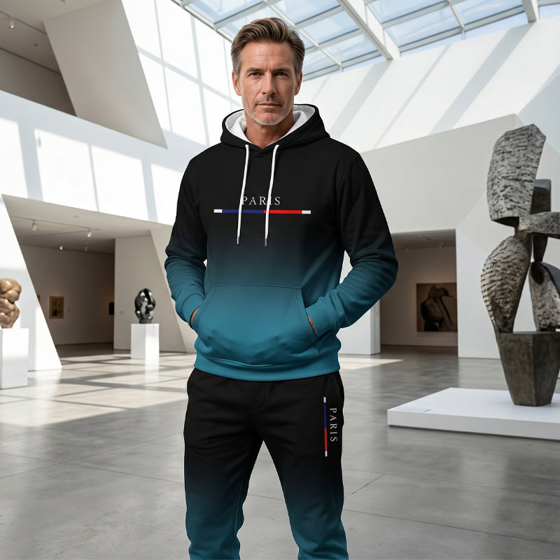 🔥 Komplett mit Hoodie & Hose — Mit Kängurutasche und Kordelzug am Bund. Perfekt für das Gym und die Straße!
