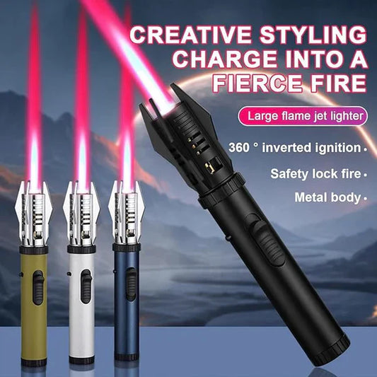 ✨🔥Outdoor Camping Multifunktioneller Windgeschützter Gerader Flamme Hochtemperaturbeständiger Schweißbrenner