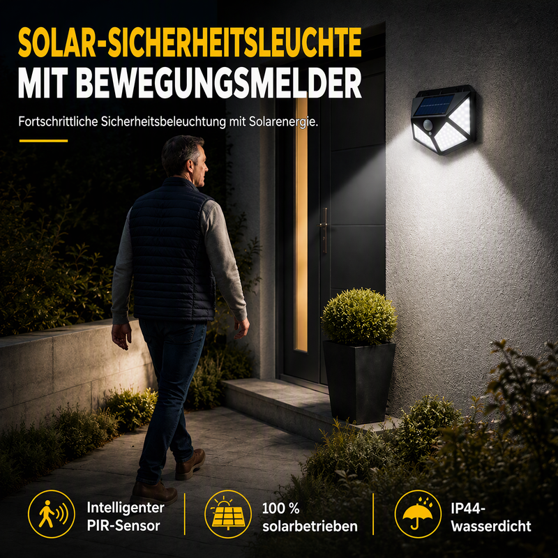 💥50 % RABATT💥BRINGEN SIE IHREN AUSSENBEREICH SOFORT IN LICHTER GLANZ – MIT BEWEGUNGSSENSOR-SOLARLEUCHTEN