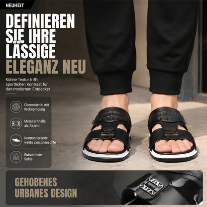 👞💨 50% RABATT! Atmungsaktive Schlupfsandalen für Herren – Weiches Kunstleder, vielseitig kombinierbar für warme Tage ☀️