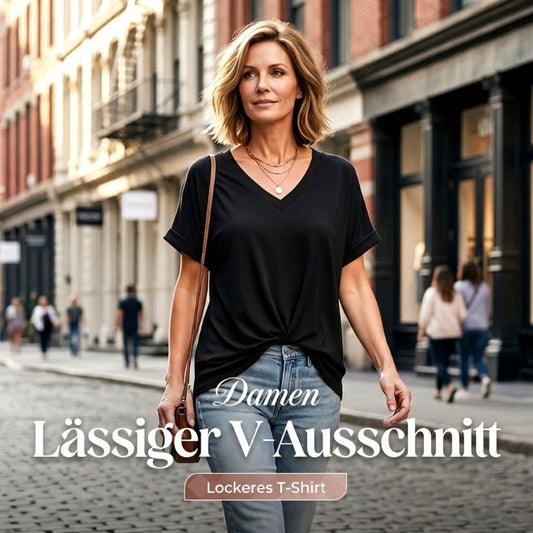 📢📢Letzter Tag – 50 % Rabatt!! ⏰ Damen V-Ausschnitt Top – lässig, locker & stylisch für heiße Sommertage ☀️✨