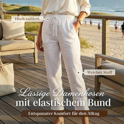 👖 56% RABATT! 🌿 Damenhose aus Baumwolle & Leinen mit Elastischem Bund – Bequem, Atmungsaktiv & Lässiger Look 🥰