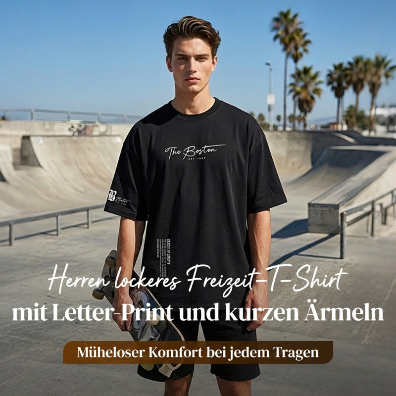 📢🔥Letzter Tag: 50% Rabatt!⏰👕Herren Urban Style Loose Fit Kurzarm-Shirt✨