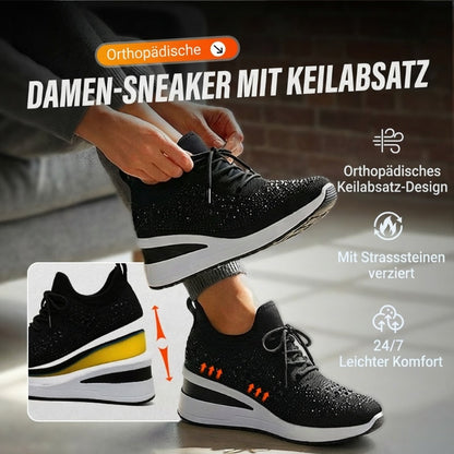 📢📢50% RABATT! ⏰ Atmungsaktive Sneaker aus Mesh mit Strassverzierung – Funkelndes Design, Leichte Belüftung & Rutschfeste Gummisohle ✨👟