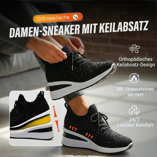 📢📢50% RABATT! ⏰ Atmungsaktive Sneaker aus Mesh mit Strassverzierung – Funkelndes Design, Leichte Belüftung & Rutschfeste Gummisohle ✨👟