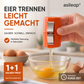 2-in-1 Eierknacker & Eigelb-Separator – hygienisch, einfach in der Handhabung & vielseitig für rohe und gekochte Eier 🥚