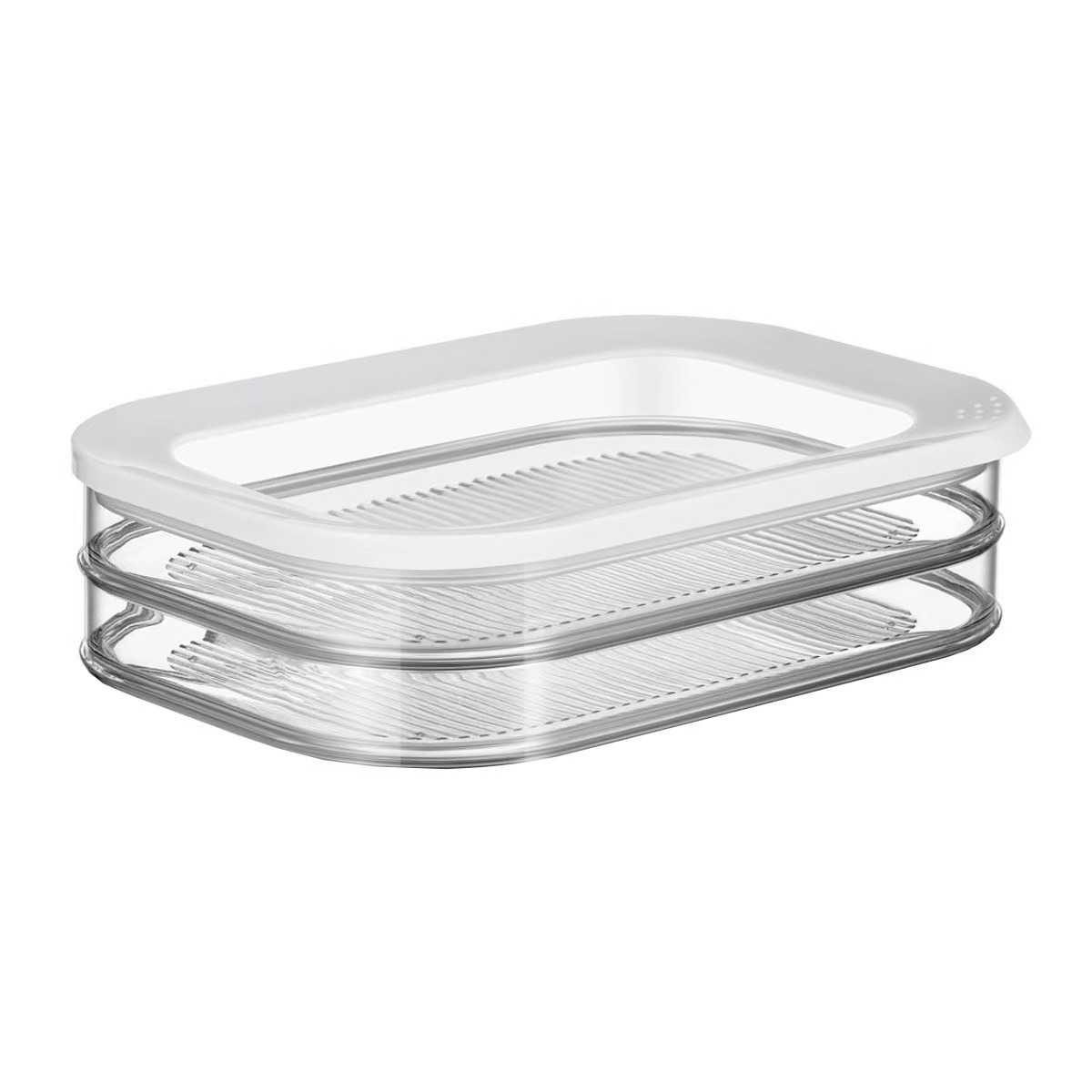 🥗 🧊 Stapelbare Frischhaltedose mit Deckel für Kühlschrank und Gefrierfach