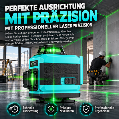 🎃 50 % HALLOWEEN-RABATT! 📐 360°-Laser-Wasserwaage – präzise für Bau- & Fliesenarbeiten! ✨